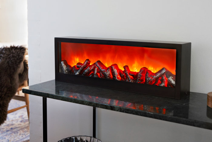 Lanterne pejs med LED-lys 60 x 20 x 9,5 cm